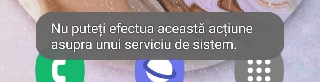 Ecranul aplicației malware de mesagerie vocală care nu poate fi dezinstalată normal